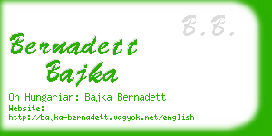 bernadett bajka business card